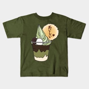 Matcha Soft Icecream Kids T-Shirt